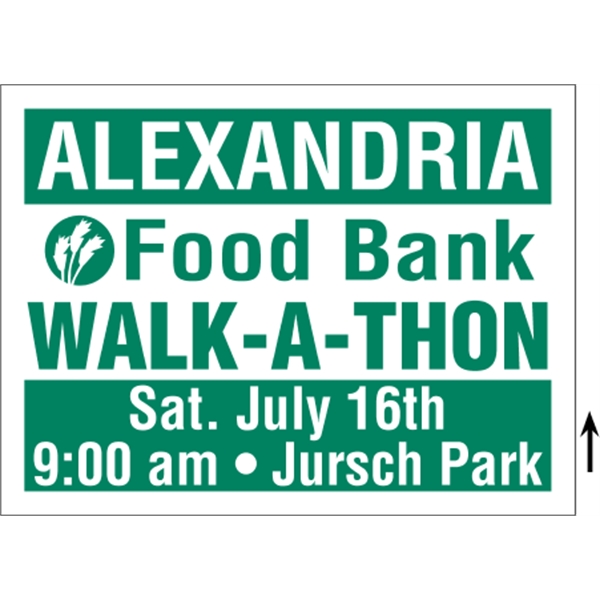 24" x 18" Corrugated Sign - 1 Color, 1 Side