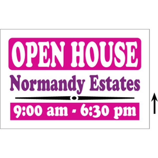 36" x 24" Corrugated Sign -  3 Colors, 2 Sides