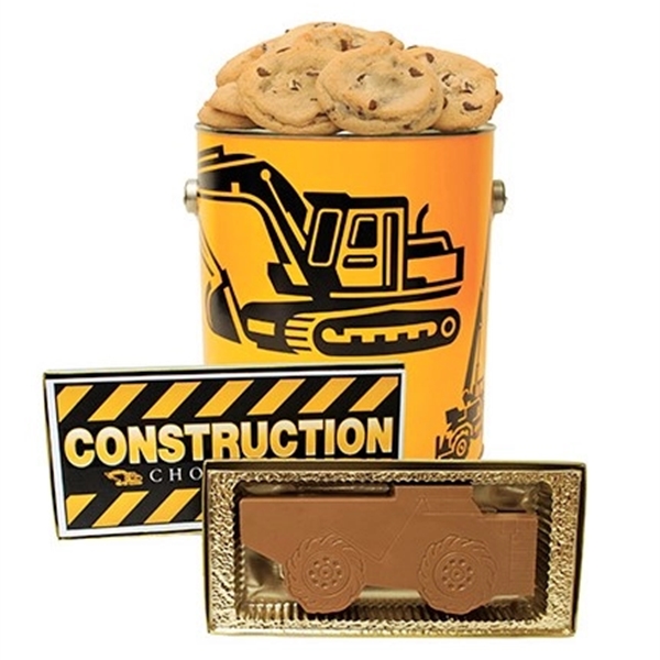 Construction Cookie and Chocolate Dump Truck Combo Gift Set