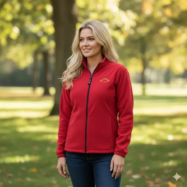 Unisex full zip polar fleece jacket