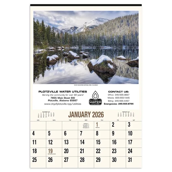 Products Scenic America® Executive-White Ad Calendar