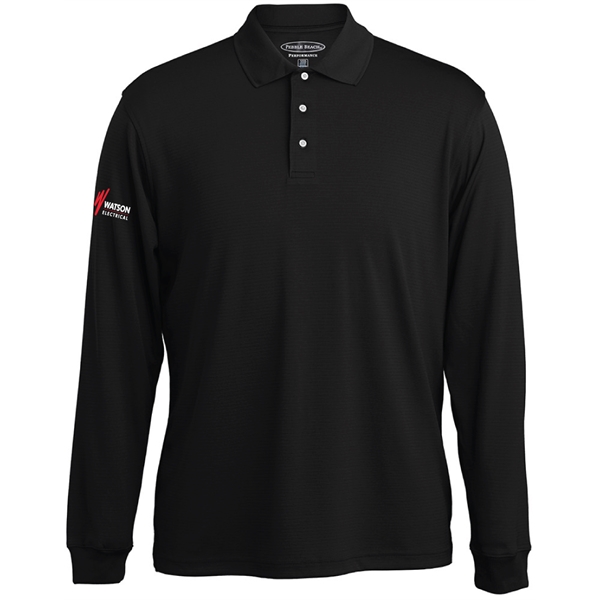 Pebble Beach Long Sleeve Ottoman Texture Polo