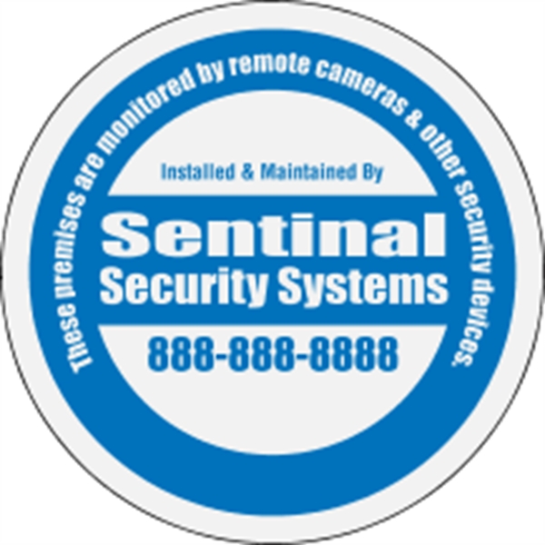 Circle Security Decal - Reflective
