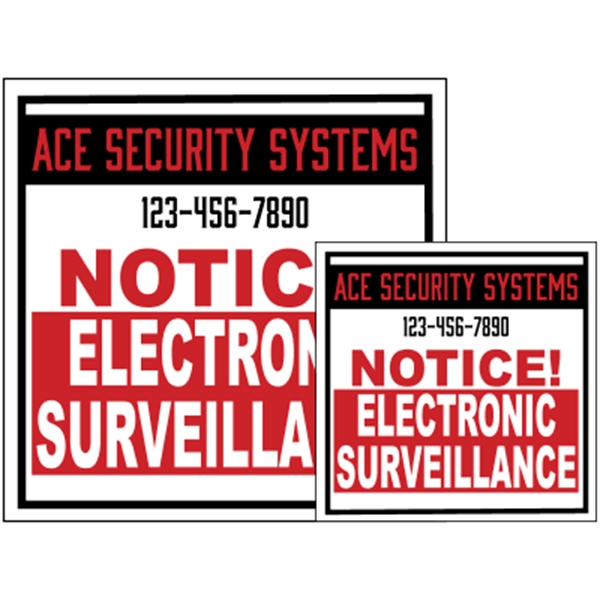 Double-Sided Square Security Decals