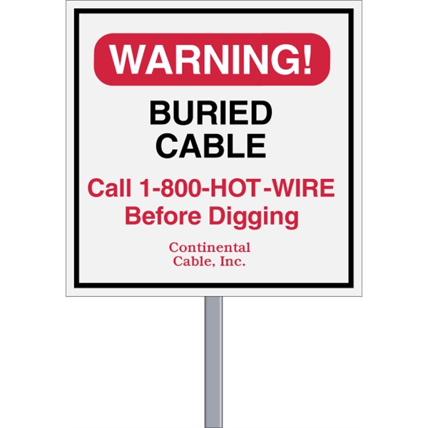 Square Security Sign - Reflective