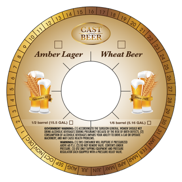 6.25" Keg Collars, Digital .010" Plastic