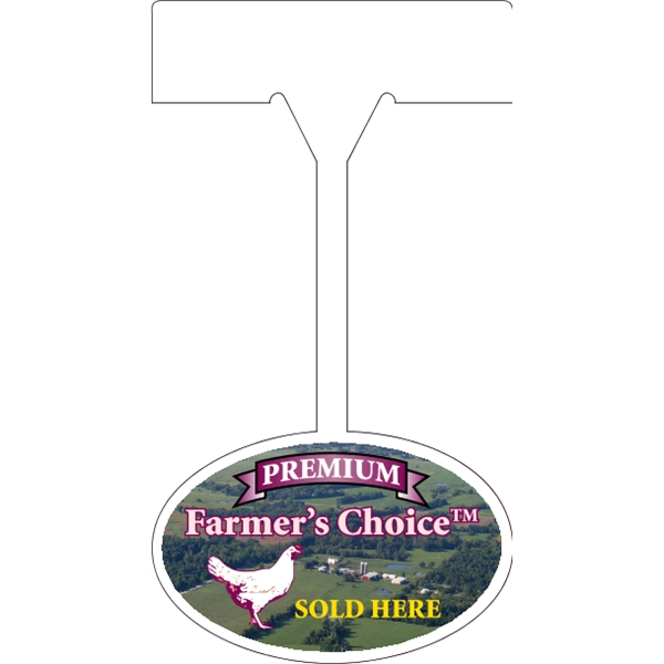 4CP Oval Shelf Talker
