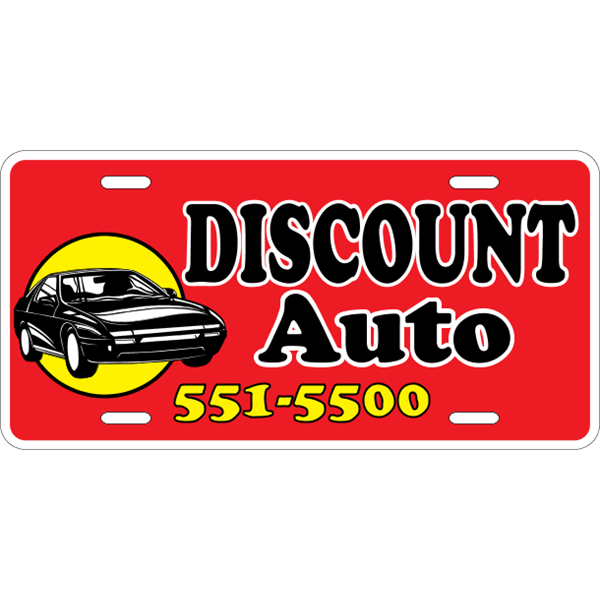 Car Plate - .030" White Plastic