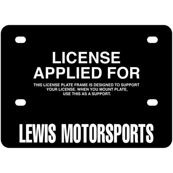 .055" Black Polyethylene Motorcycle Plate Support