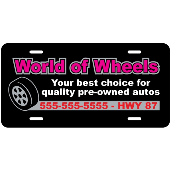 Car Plate - .035" Black Polyethylene