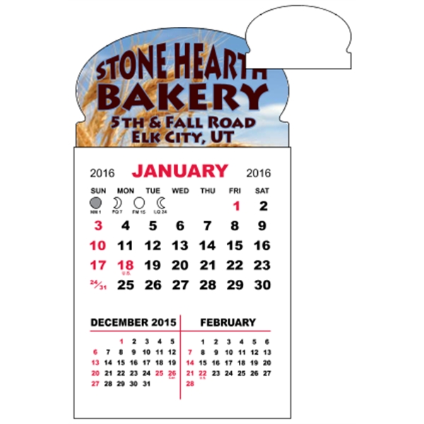 3" x 5.5" - Adhesive Mini Calendar Pad (Oval)