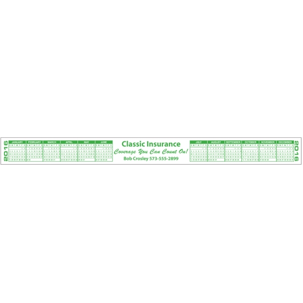 12.5" x 1.125" Calendar Strips, Spot Color