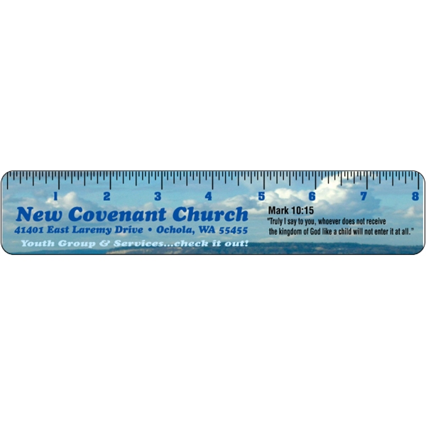 8.25" x 1.625" Plastic Ruler