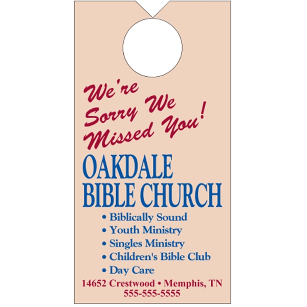 White Tag Stock Door Knob Hangers