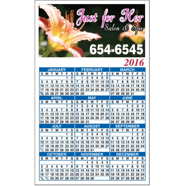 3.5" x 5.625" Top Image - Calendar Magnet