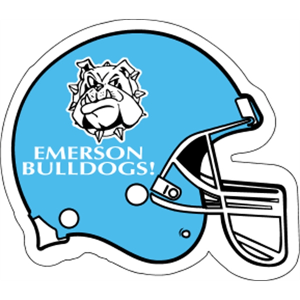 .030" Spot Color Outdoor Magnets - Football Helmet