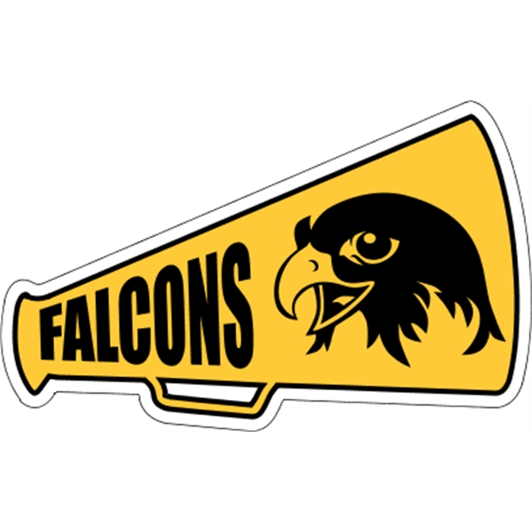 .030" Megaphone Spot Color Outdoor Magnets - 5.625" X 3.5"