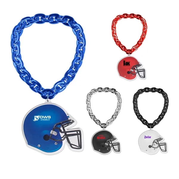 Football Helmet EVA Medallion with Jumbo Chain