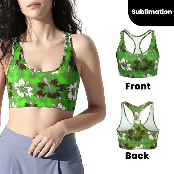 Sublimated Women's Padded Workout Sports Bra