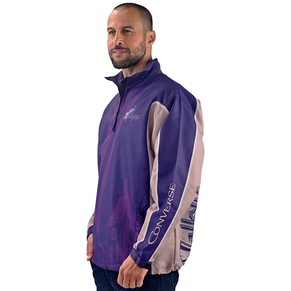 1/4 Zip Wind Shirt with Rack Stitching