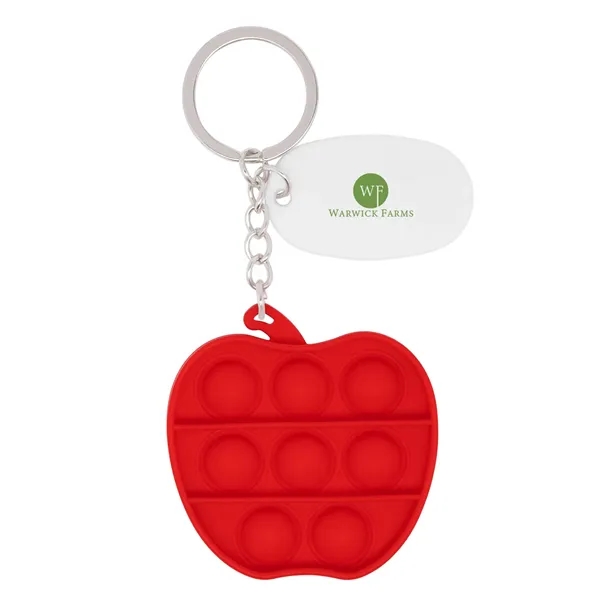 Push Pop Bubble Apple Fidget Sensory Keychain