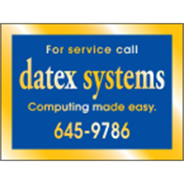 2" x 1.5" Rectangle ID Decal - Gold Polyester
