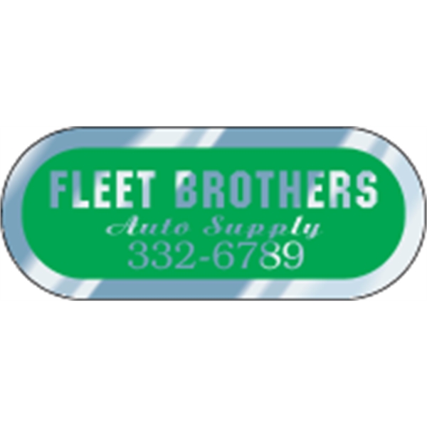2.5" x 1" CapsuleID Decal  - Chrome