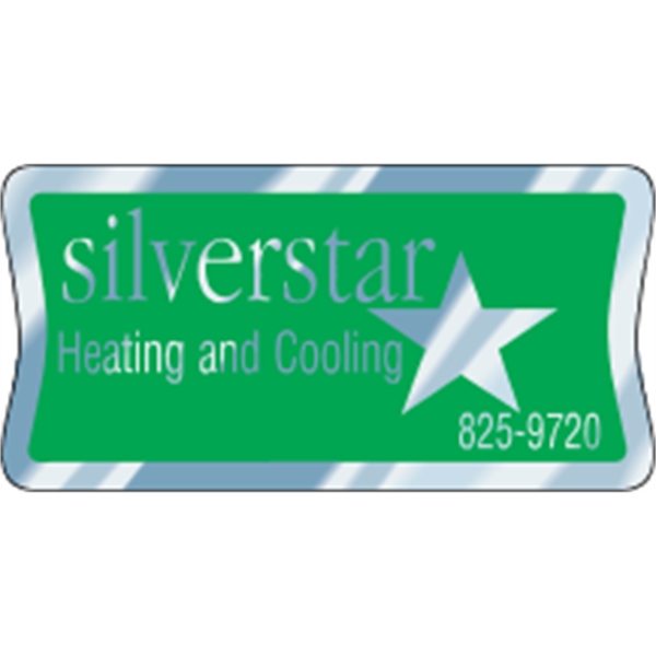 3" x 1.5" Rectangle w/Indent - Chrome
