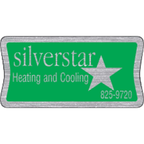 3" x 1.5" Rectangle w/Indent - Brushed Chrome