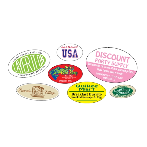 Oval Roll Labels
