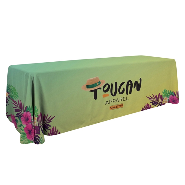 8' Economy Table Throw (Dye Sublimation, Full Bleed)