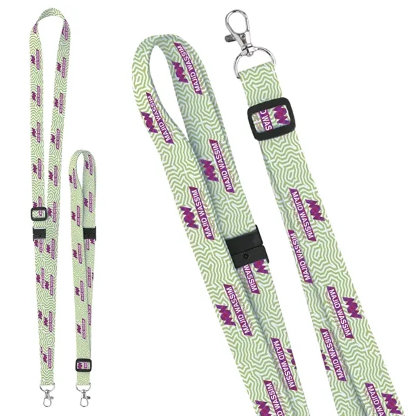 Universal Source® 3/4" Adjustable Polyester 4 Color Lanyard
