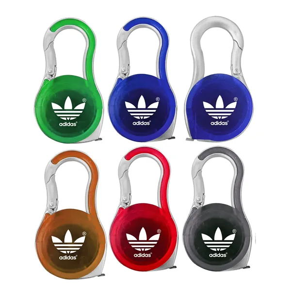 Carabiner Keychain with Built-In Measuring Tape