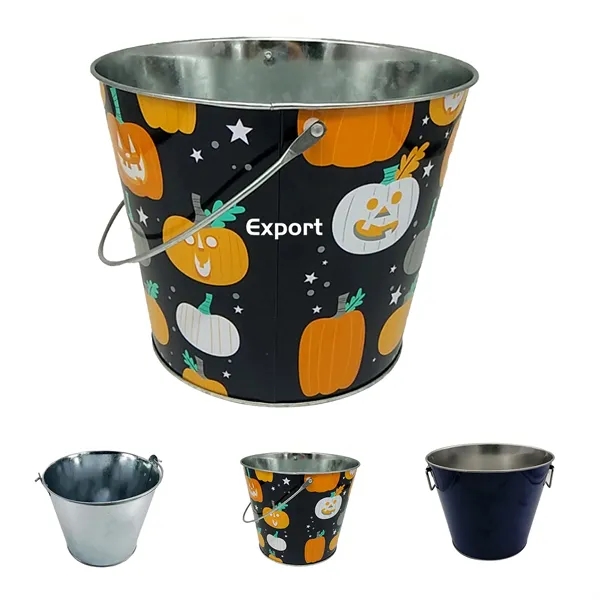 Custom 5 QT Galvanized Metal Ice Bucket/ Beer