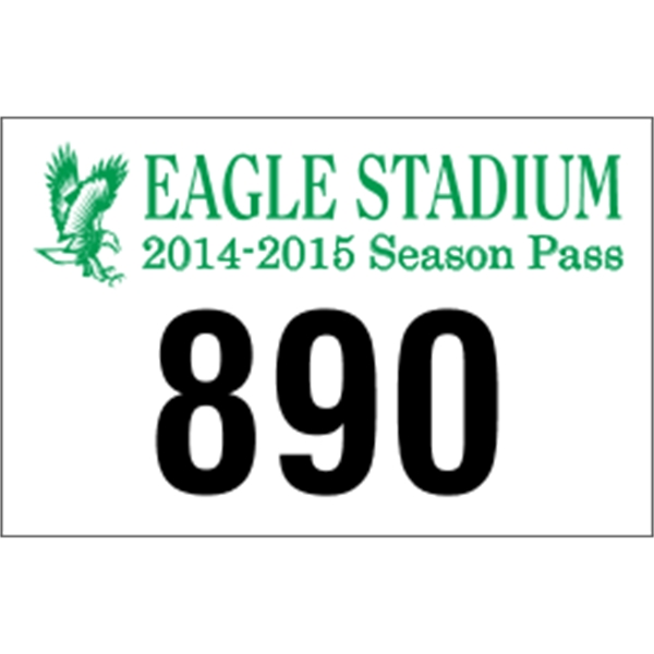 3.5" x 2.25" White Vinyl Bumper Parking Permits