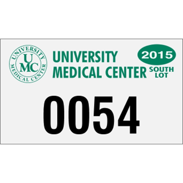 4.75" x 2.75" Reflective Bumper Parking Permits