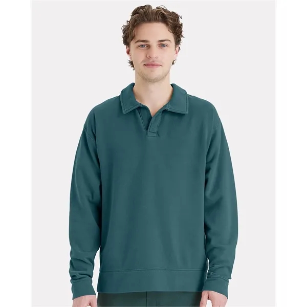ComfortWash by Hanes Unisex Garment-Dyed Polo Collar Swea...