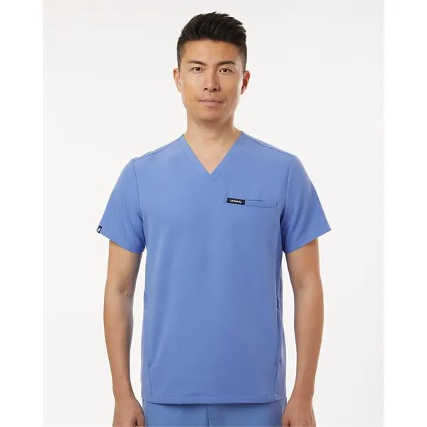 Jaanuu Men's Platt 3-Pocket Scrub V-Neck Top