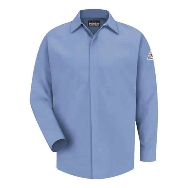 Bulwark Men's Tall Concealed-Gripper Pocketless Work Shirt