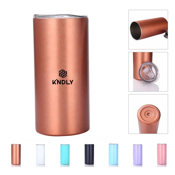 15 Oz thermal stainless steel vacuum tumbler with straw lid