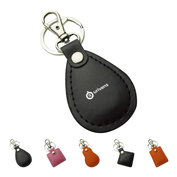 Leather Teardrop Key Tag