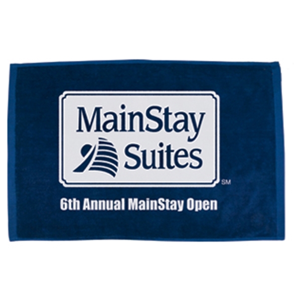 16" X 25"  Hemmed Golf Towel W/ Grommet And Hook