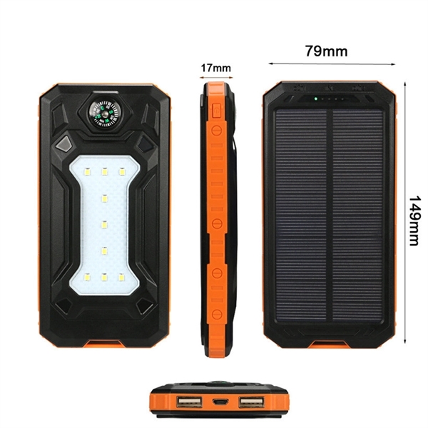 20000mAh Solar Power Bank with Compass and LED