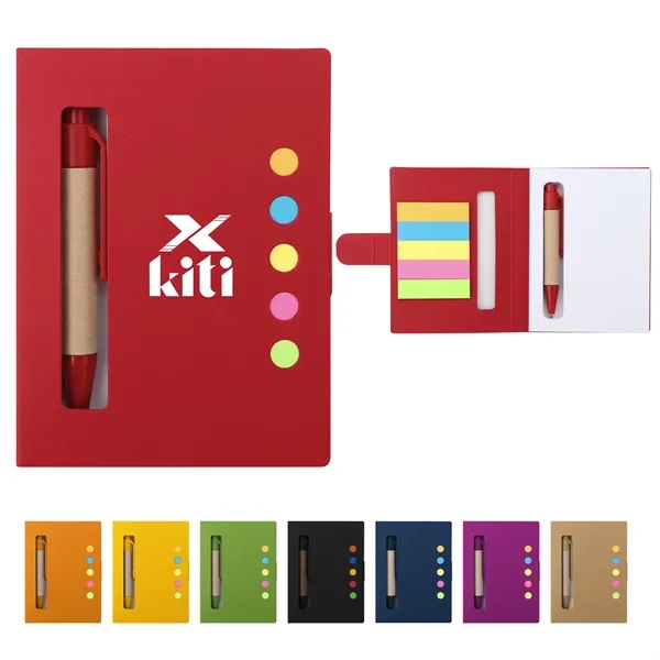4"x3" Mini Notebook Jotter W/ Pen&Sticky Notes