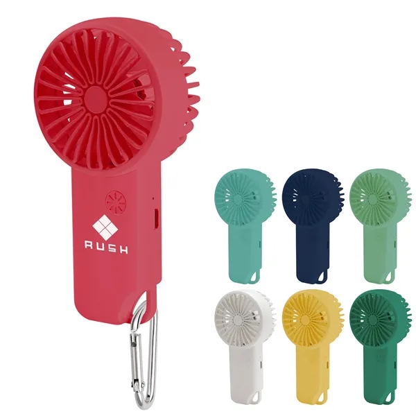 Portable Mini USB Rechargable Handheld Fan With Carabiner