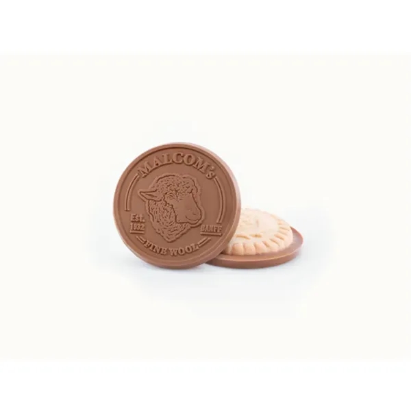 Decadent Shortbread Cookie with Custom Engraved Chocolate