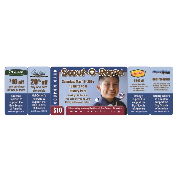 Fundraising Card W / 4 Tags