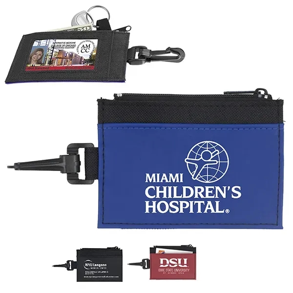 ID Holder and Zipper Wallet with Carabiner
