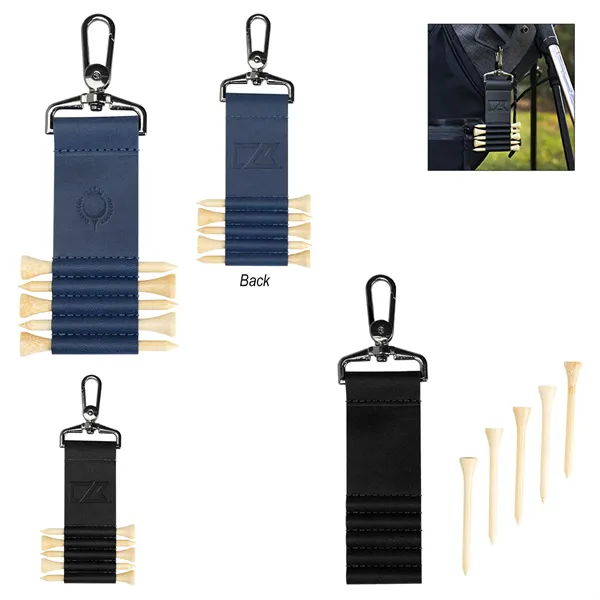 Cutter & Buck® rPET And Bamboo Golf Tee Set Keychain