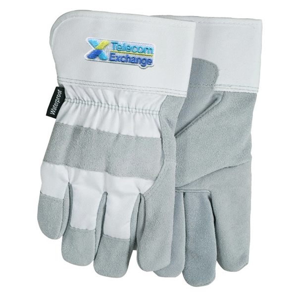 Waterproof White Suede Work Gloves